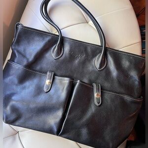 Classic black Florentine Leather Dooney & Bourke shoulder bag